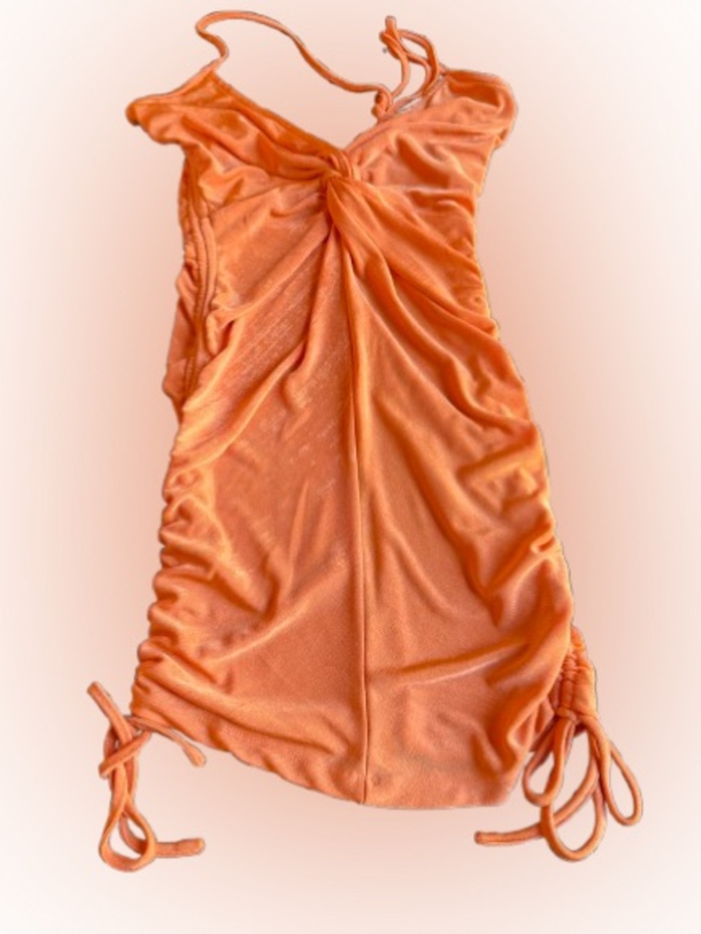 Princess Polly Orange Slip Dress with Tie Detail US4